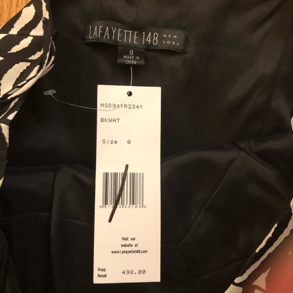 NWT Black and White Print Dress - Picture 5 of 7